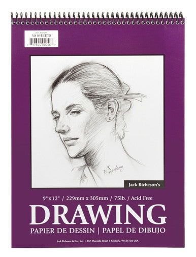 Drawing Pads 75#, Top Spiral Bound