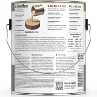 Liquid Wood Wood'n Stain in Classic Black by Retique It, 128 oz container, showing the dark stain being applied to wood.