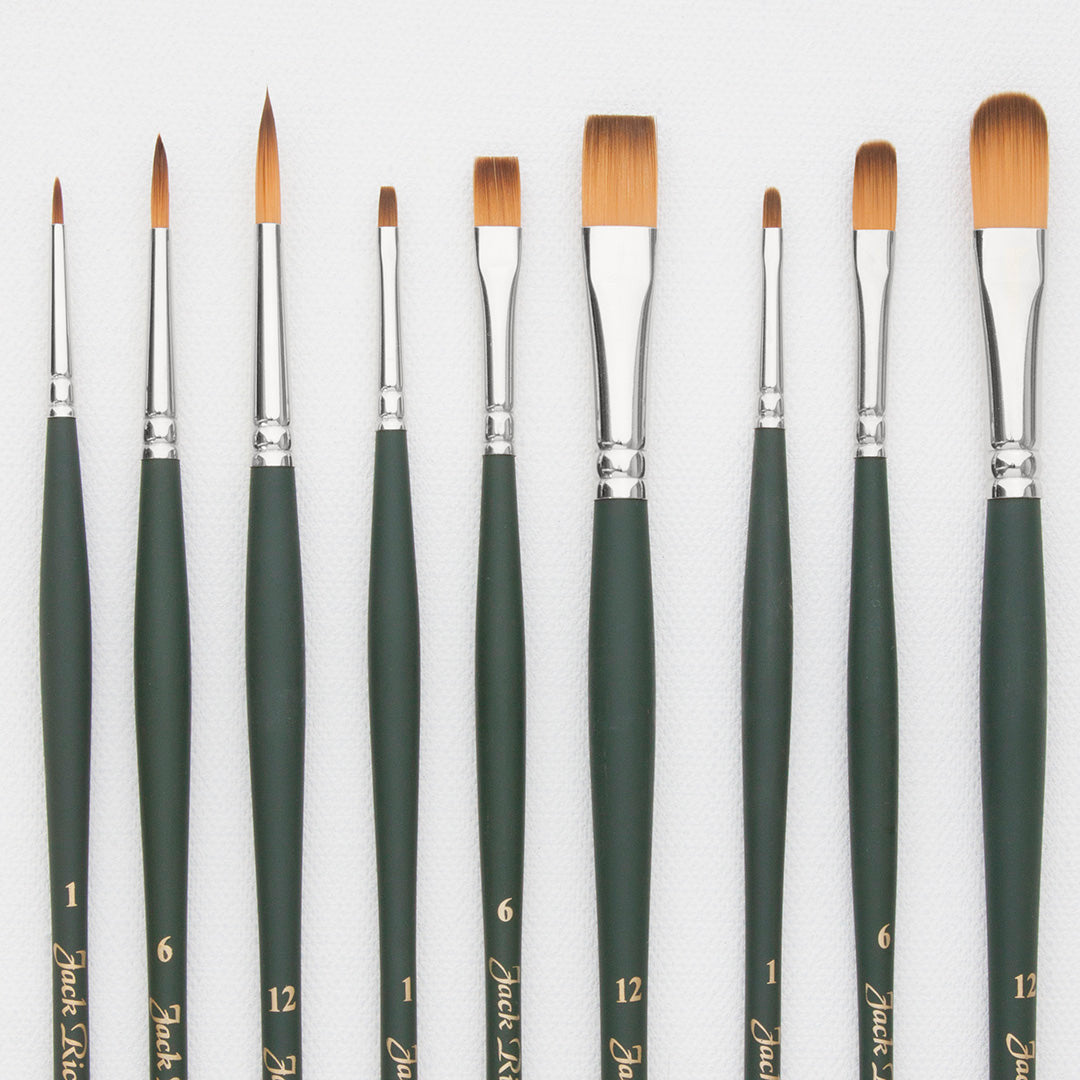 Orange Synthetic Oil & Acrylic Brushes