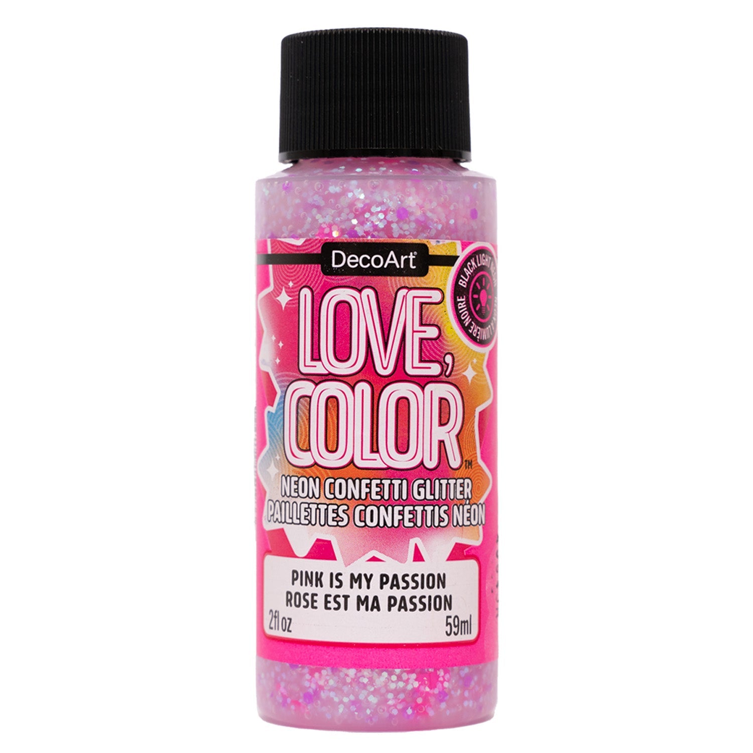 Love, Color Neon Confetti Glitter - DecoArt
