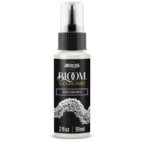 DecoArt Bloom Texture Paint in Gesso Cloud White, showcasing a textured paint application on a canvas.