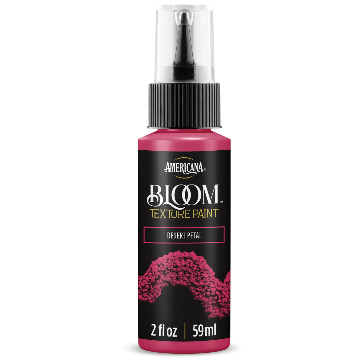 DecoArt Bloom Texture Paints in Desert Petal with vibrant, textured floral design on canvas