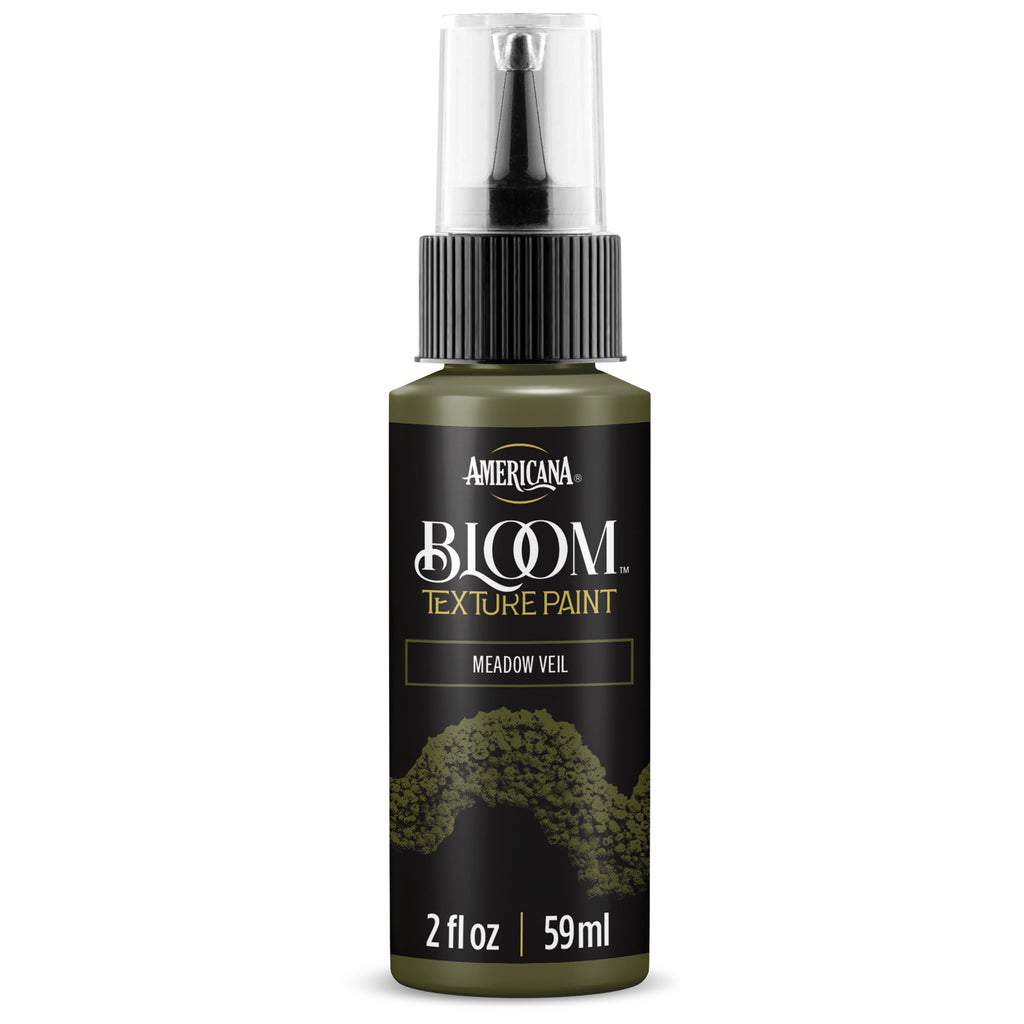 DecoArt Bloom Texture Paints Meadow Veil with textured, floral-inspired paint design on a canvas or surface.