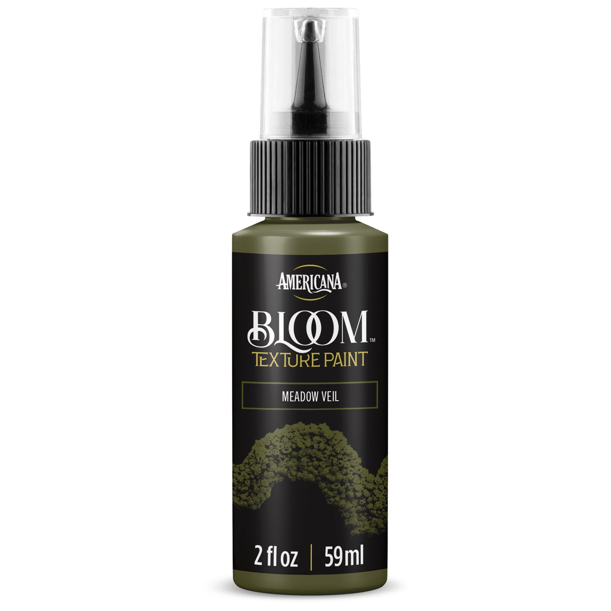 DecoArt Bloom Texture Paints Meadow Veil with textured, floral-inspired paint design on a canvas or surface.