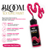 DecoArt Bloom Texture Paints featuring vibrant, textured finishes with detailed application and creative effects on canvas.