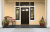 Retique It Liquid Wood Wood'n Stain in 16 oz Classic Black applied to a door, showcasing deep black wood stain finish.