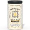 Retique It Liquid Wood Wood'n Primer in Bleached Wood finish, 32 fl oz, showing the primer applied to a wooden surface.