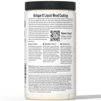 Retique It Liquid Wood Wood'n Primer in Bleached Wood finish, 32 fl oz, demonstrating the primer's smooth application on wood surfaces.