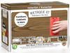 Retique It Wood'n Finish Kit in Barn Wood for multi-purpose wood finishing, includes brushes and applicators in a compact box.