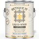 Liquid Wood Wood'n Primer by Retique It in bleached wood color, 128 fl oz, showing the primer can and wood surface preparation.