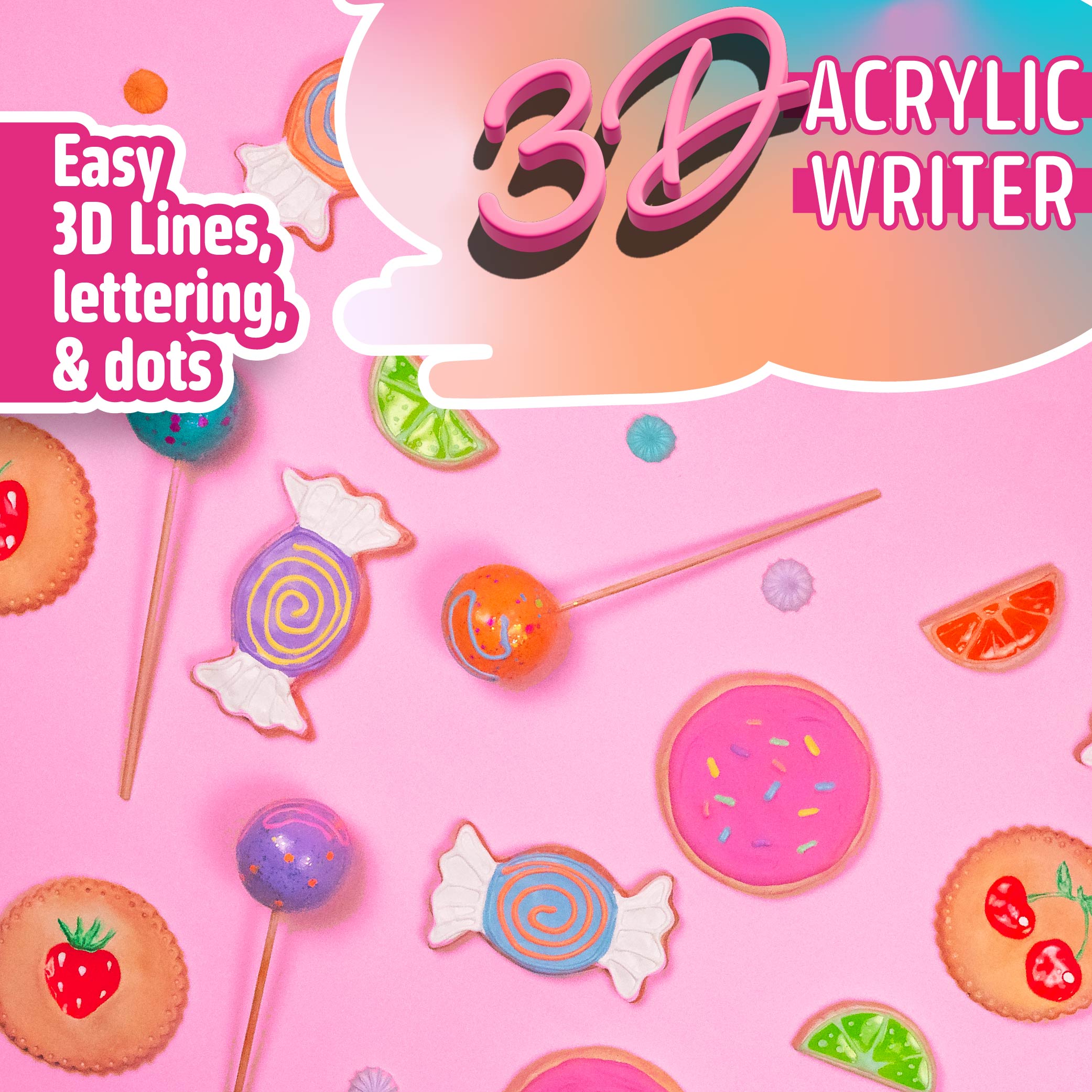 Love, Color 3D Acrylic Writers - DecoArt