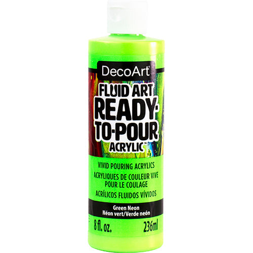 Fluid Art Ready To Pour Acrylics Neons - DecoArt