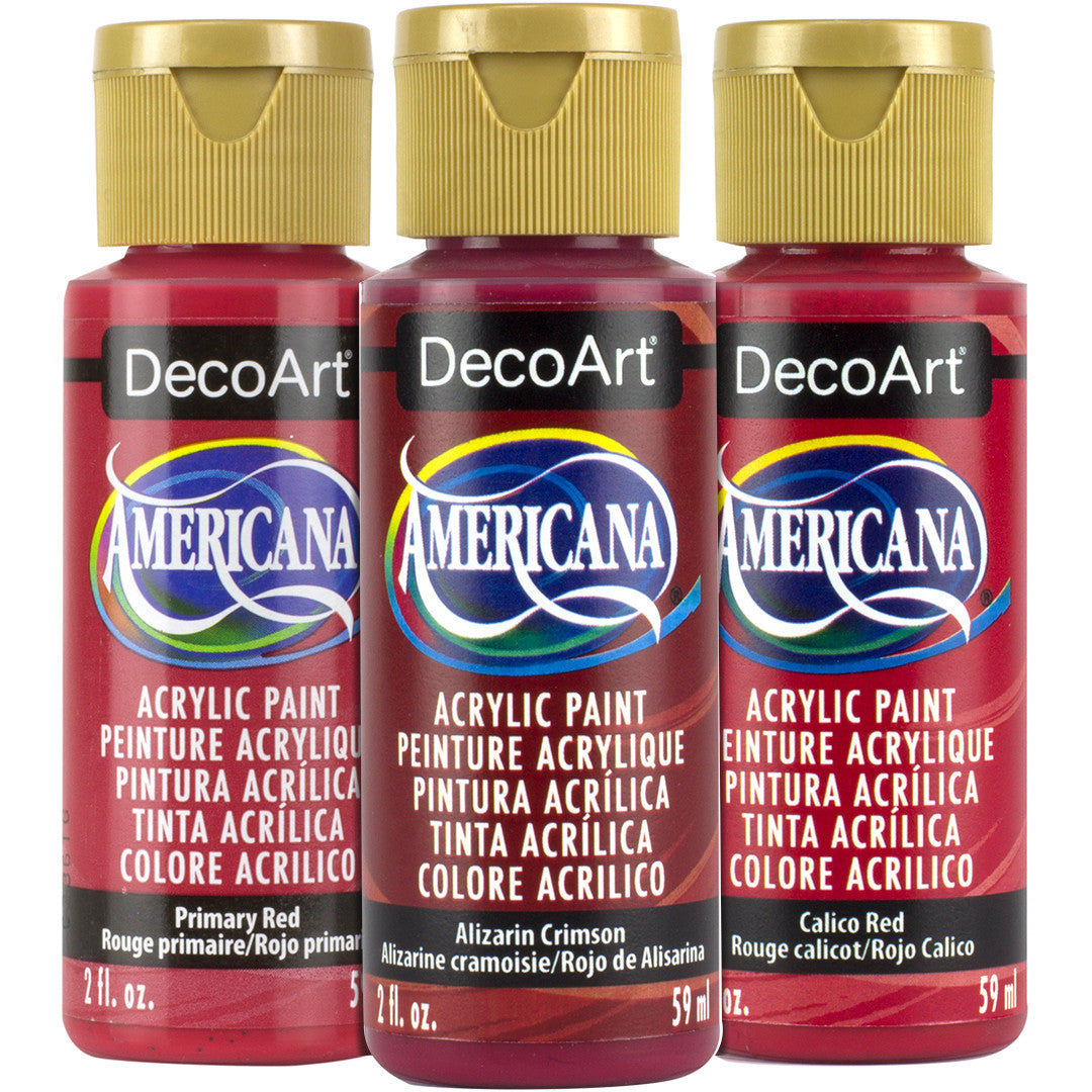 Americana Acrylics Reds - DecoArt